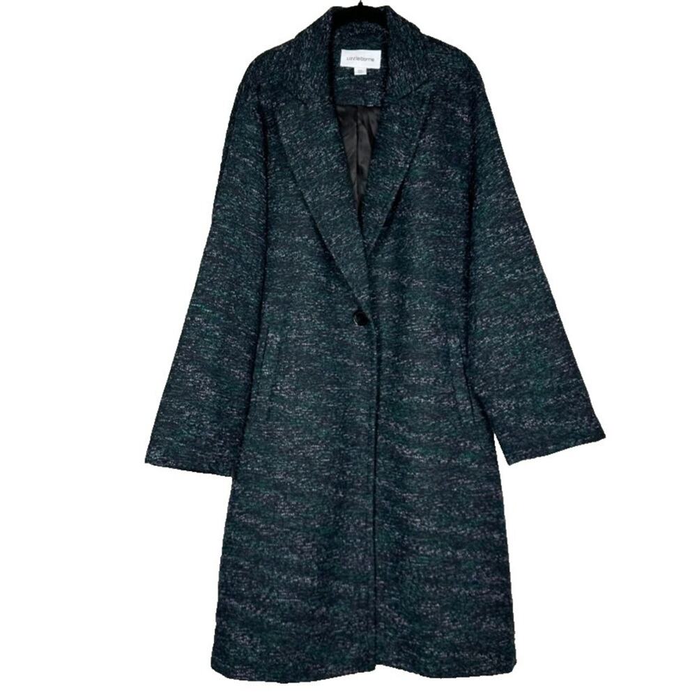 Liz Claiborne XXL Midweight Overcoat Textured Multi-Color Bouclé Tweed Look